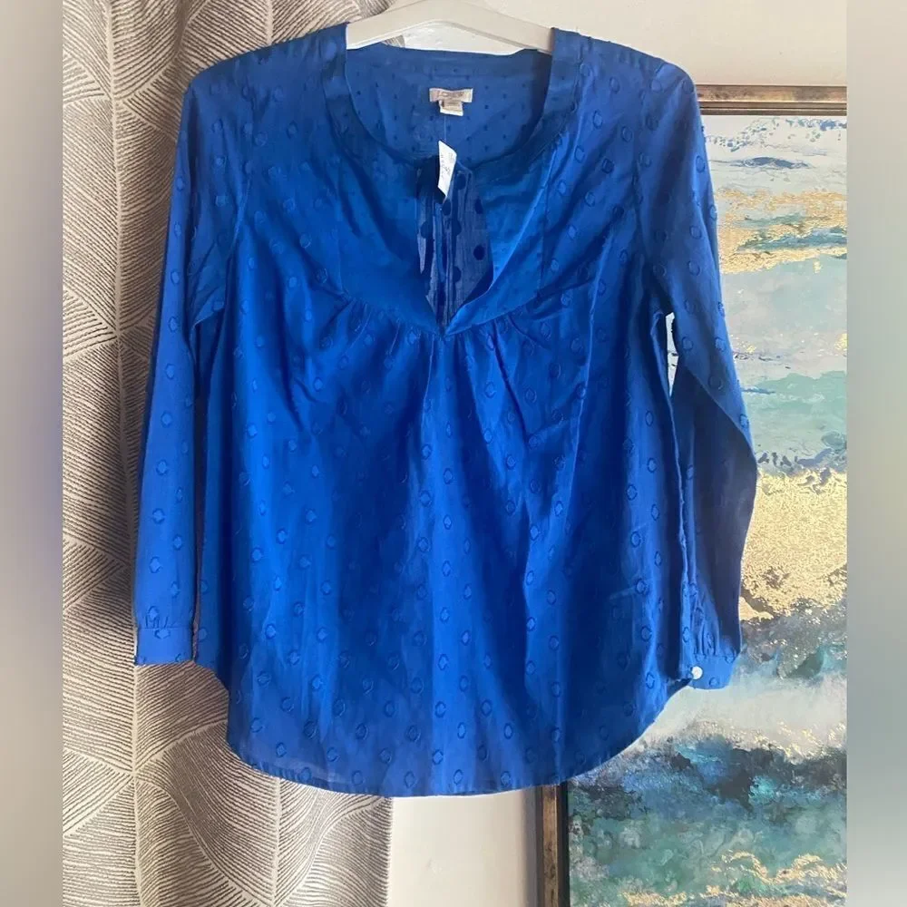 J Crew new blue blouse size XS